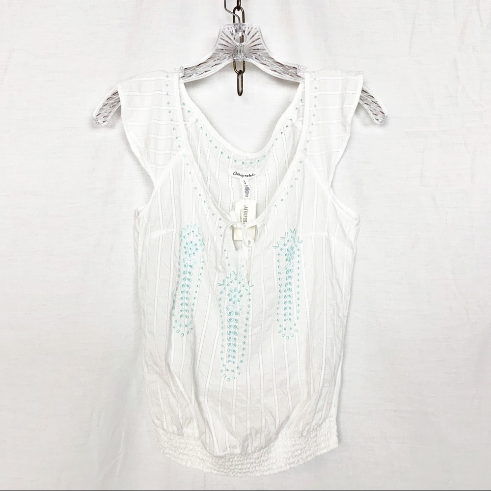 Aeropostale Embroidered Peasant Blouse NWT
